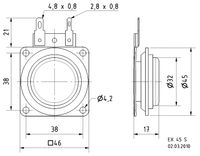 Visaton EX 45 S - 8 Ohm Contactgeluidsomzetter 10 W 8 Ω - thumbnail