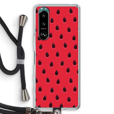Watermelon: Sony Xperia 5 III Transparant Hoesje met koord