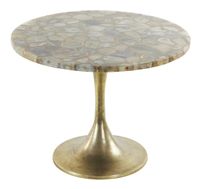 Light & Living Bijzettafel 'Rickerd' Ø61cm, kleur Geel Agaat