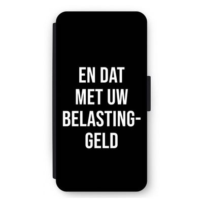 Belastinggeld - Zwart: iPhone 12 Pro Max Flip Hoesje