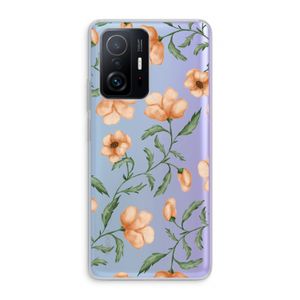Peachy flowers: Xiaomi 11T Pro Transparant Hoesje
