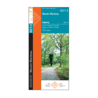 Topografische kaart - Wandelkaart 63/1-2 Topo25 Moulin Manteau | NGI - Nationaal Geografisch Instituut