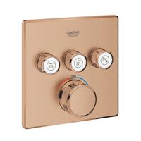 Grohe Grohtherm SmartControl Inbouwthermostaat - 4 knoppen - vierkant - brushed warm sunset 29126DL0 - thumbnail
