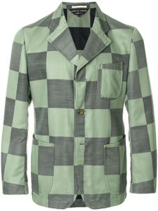 Comme Des Garçons Pre-Owned checkboard buttoned jacket - Vert
