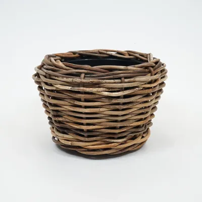 Drypot Sawah Extra Dik Rotan Bruin d57h43cm Drypot Sawah Extra Dik Rotan Bruin d57h43cm