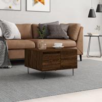 Salontafel 55x55x36,5 cm bewerkt hout bruin eikenkleur