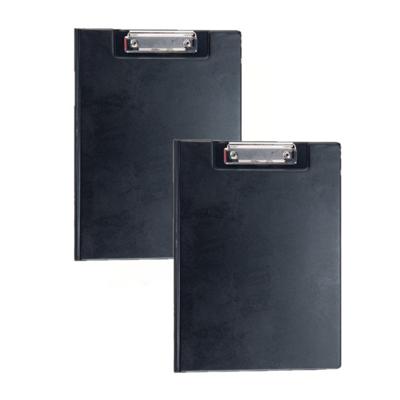 Documenten Clipboard in A4 formaat - 8x stuks - Zwart - pvc - Klembord - Kantoor - 21 x 29 cm