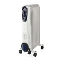 Nedis htoi30wt9 mobiele olieradiator 800 / 1200 / 2000 w 9 vinnen instelbare thermostaat 3 warmte standen omvalpreventie wit - thumbnail