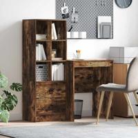 Bureau met lade 2 pcs Gerookt eiken