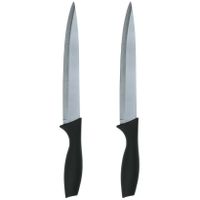 Excellent Houseware - 2x - keukenmes - incl. houder/slijper - 13 cm - kunststof