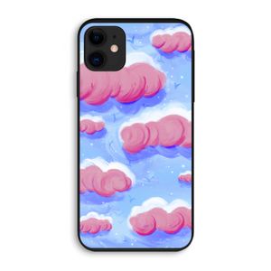 Roze wolken met vogels: iPhone 11 Biologisch afbreekbaar hoesje