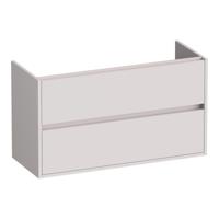 Brauer Adore - Onderkast Ondiep - 100 cm - met 2 Softclose Lades Greeploos en 1 Sifon Uitsparing - Mat Zand