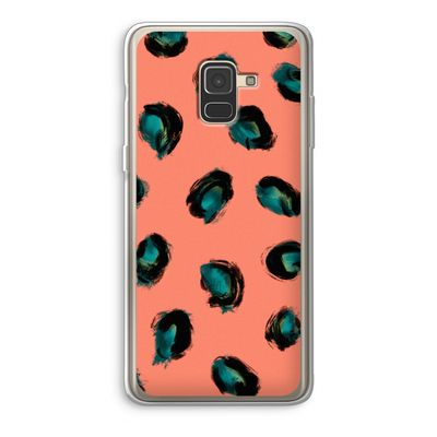 Pink Cheetah: Samsung Galaxy A8 (2018) Transparant Hoesje