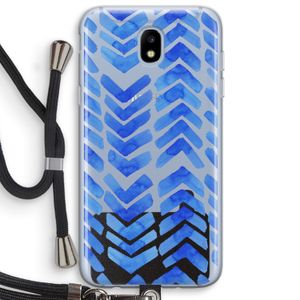 Blauwe pijlen: Samsung Galaxy J5 (2017) Transparant Hoesje met koord