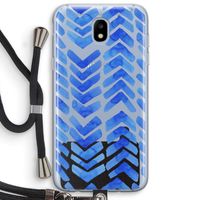 Blauwe pijlen: Samsung Galaxy J5 (2017) Transparant Hoesje met koord