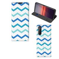 Sony Xperia 5 II | Hoesje met Magneet | Zigzag Blauw