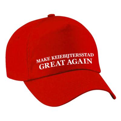 Carnaval verkleed pet - rood - Make Keiebijterstad Great Again - Helmond - volwassenen