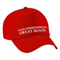Carnaval verkleed pet - rood - Make Keiebijterstad Great Again - Helmond - volwassenen