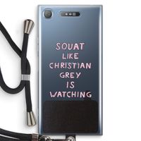 Christian Grey: Sony Xperia XZ1 Transparant Hoesje met koord