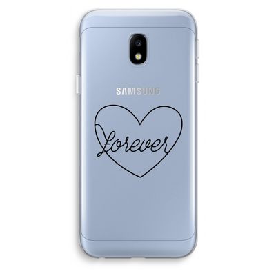 Forever heart black: Samsung Galaxy J3 (2017) Transparant Hoesje