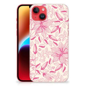 iPhone 14 Plus TPU Case Pink Flowers