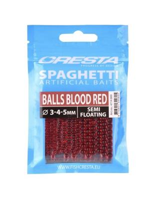 Cresta Cresta Kunstaas Spaghetti Balls / 3, 4 & 5mm Red