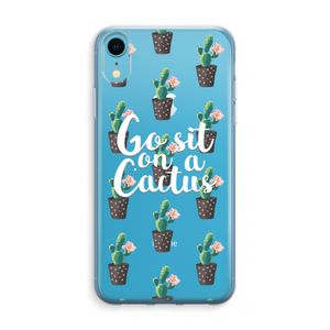 Cactus quote: iPhone XR Transparant Hoesje