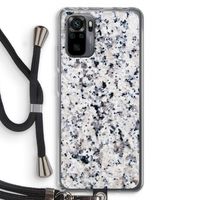Gespikkelde marmer: Xiaomi Redmi Note 10 Pro Transparant Hoesje met koord