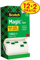 Scotch plakband Scotch Magic Tape, value pack 12 + 2 rollen gratis Scotch plakband Scotch Magic Tape, value pack 12 + 2 rollen gratis
