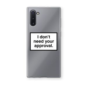 Don't need approval: Samsung Galaxy Note 10 Transparant Hoesje