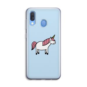 Eenhoorn: Samsung Galaxy A40 Transparant Hoesje
