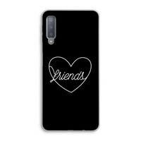 Friends heart black: Samsung Galaxy A7 (2018) Transparant Hoesje