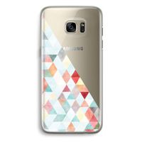Gekleurde driehoekjes pastel: Samsung Galaxy S7 Edge Transparant Hoesje Gekleurde driehoekjes pastel: Samsung Galaxy S7 Edge Transparant Hoesje
