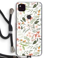 Sweet little flowers: Pixel 4a 5G Transparant Hoesje met koord
