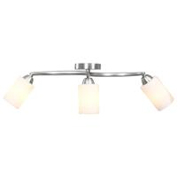 VidaXL Plafondlamp met keramieke cilindervormige kappen 3xe14 wit VidaXL Plafondlamp met keramieke cilindervormige kappen 3xe14 wit