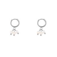 Go Dutch Label Oorringen 3 Parels Zilver