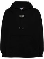 GCDS hoodie à logo orné de cristaux - Noir - thumbnail