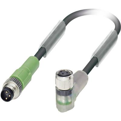Phoenix Contact 1682016 Sensor/actuator connector, geassembleerd M8 Aantal polen (sensoren): 3 Stekker, recht, Bus, recht 3.00 m 1 stuk(s) Piece