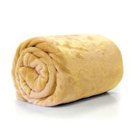 Unique Living Plaid - fleece deken - mosterd geel - polyester - 130 x 180 cm