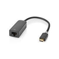 Nedis CCBW64952AT02 USB-netwerk adapter USB-C male - RJ45 female 0.2m - thumbnail