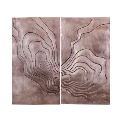 Erike Bronzen Gegoten Aluminium Wandpaneel In 2 Delen