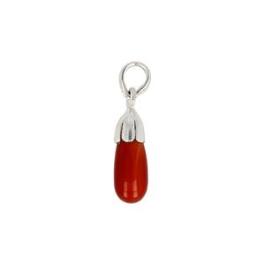 Zilveren Hanger Carneool Druppel