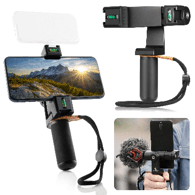 Sevenoak SK-PSC3 Movo 360º draaibare telefoonhouder met cold shoe-mount & handvat