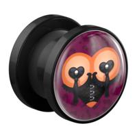 Tunnel met Heart "Erotica" Design Acryl Tunnels & Plugs