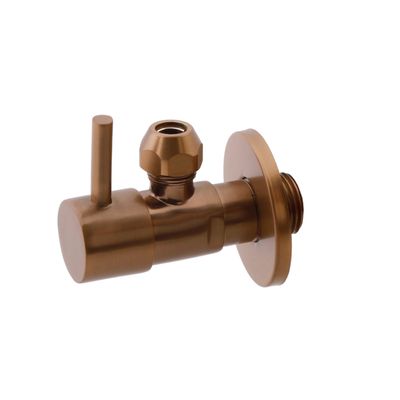 Hoekstopkraan BWS Karsten Minimal 1/2" x 3/8" Of Knel 10 mm Geborsteld Brons Koper