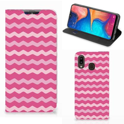 Samsung Galaxy A30 | Hoesje met Magneet | Waves Pink