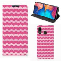 Samsung Galaxy A30 | Hoesje met Magneet | Waves Pink