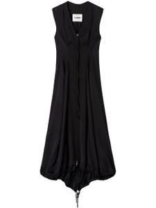 Jil Sander pleated fitted dress - Noir