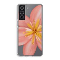 Pink Ellila Flower: Samsung Galaxy S21 FE Transparant Hoesje