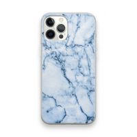Blauw marmer: iPhone 12 Pro Max Transparant Hoesje